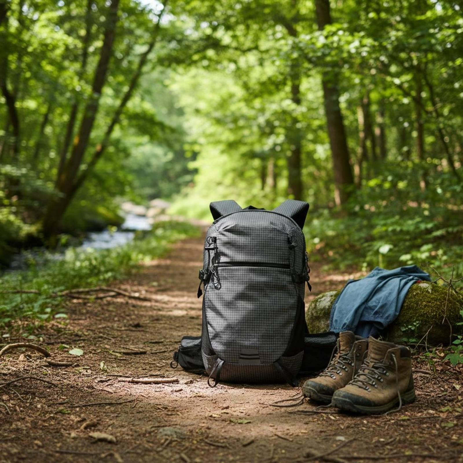 Hiking Backpack Waterproof - アウトドアハイキングパック、圧縮ストラップ付きバックパック、キャンプや登山用防水デイパック
