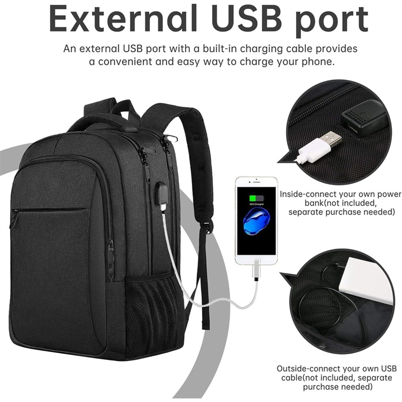 盗難防止USB防水ハードシェルEVAラップトップバックパック - Travel Backpack Anti Theft のレビューと価格