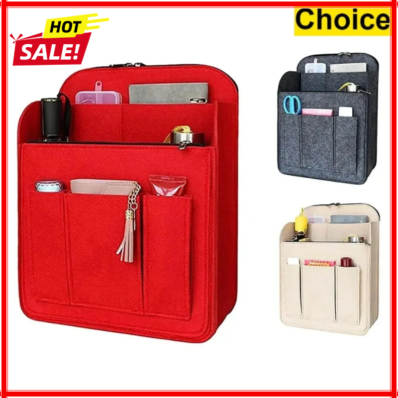 メイクアップオーガナイザーフェルトインサートバッグインテリア - Backpack Insert Organizer のレビューと価格