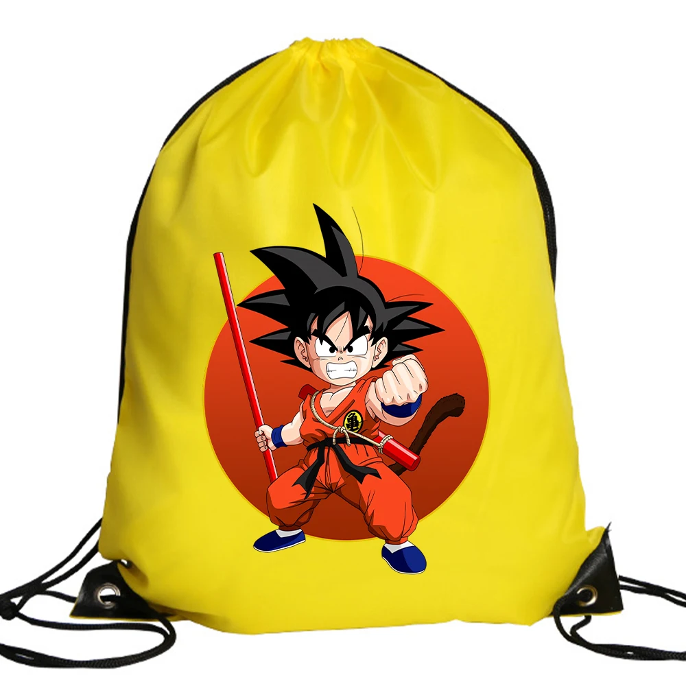 ドラゴンズボールポリエステル巾着バッグ孫悟空ジムスポーツバッ - Travel Backpack Anti Theft のレビューと価格