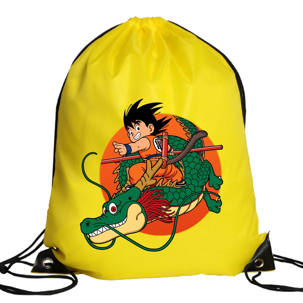 ドラゴンズボールポリエステル巾着バッグ孫悟空ジムスポーツバッ - Travel Backpack Anti Theft のレビューと価格