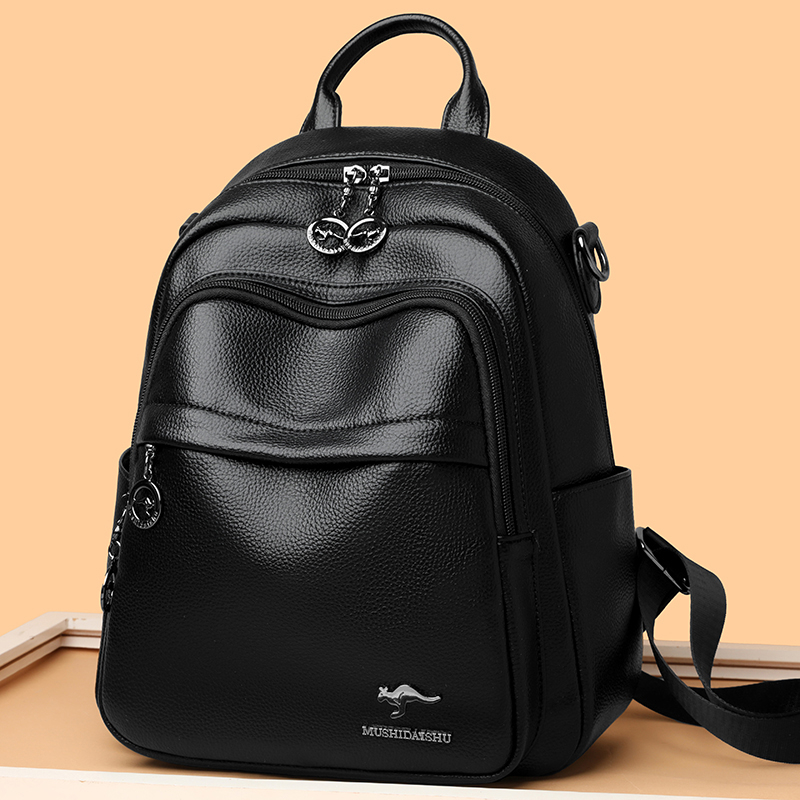 2026 防水 PU レザー女性バックパック盗難防止バックパ - Travel Backpack Anti Theft のレビューと価格