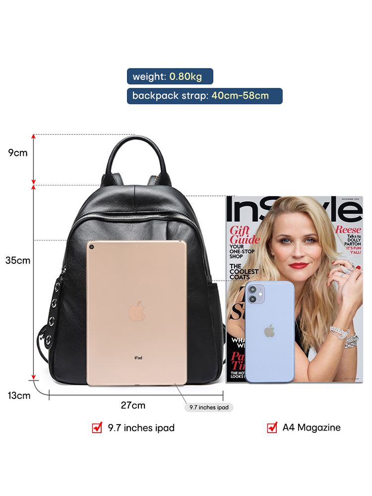 Zency 盗難防止デザイン女性バックパック 100% 本革 - Travel Backpack Anti Theft のレビューと価格