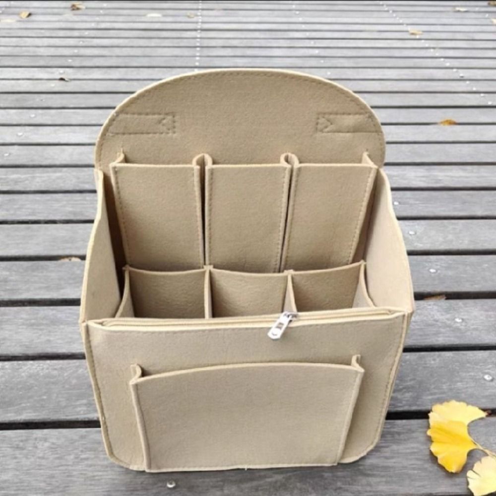 メイクアップオーガナイザーフェルトインサートバッグインテリア - Backpack Insert Organizer のレビューと価格
