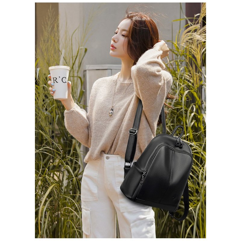 韓国製ソフトPUレザー大容量トラベルバックパック、レディース - Travel Backpack Anti Theft のレビューと価格
