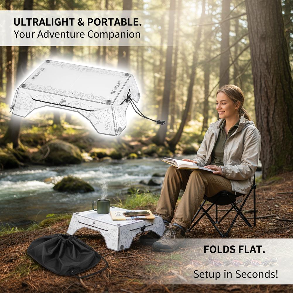 折りたたみキャンプテーブル超軽量PPミニトレイ小型バックパッ - Foldable Backpack Small のレビューと価格